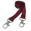 burgundy double clip lanyard