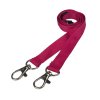 magenta double clip lanyard