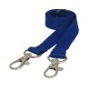 royal blue double clip lanyard 1