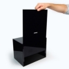 black lockable suggestion box with display header 3