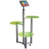 main black green lan floor standing ipad holder with multi height podiums 1