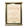 menu frame wall mounted small safety notice