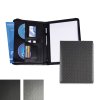 0008805 carbon fibre textured pu a4 deluxe zipped conference folder 1