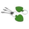 0006482 heart shaped key fob in belluno a vegan coloured leatherette with a subtle grain