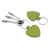 0006490 heart shaped key fob in belluno a vegan coloured leatherette with a subtle grain