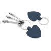 0006491 heart shaped key fob in belluno a vegan coloured leatherette with a subtle grain