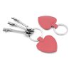 0006497 heart shaped key fob in belluno a vegan coloured leatherette with a subtle grain