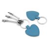 0006498 heart shaped key fob in belluno a vegan coloured leatherette with a subtle grain