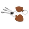 0006499 heart shaped key fob in belluno a vegan coloured leatherette with a subtle grain