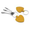 0006503 heart shaped key fob in belluno a vegan coloured leatherette with a subtle grain